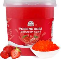 New 7lbs of Strawberry Flavour POPPING BOBA (Those Little Popping Balls in Bubble Tea) From 52USA, EXP 01/27/2027