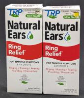 2 New NATURAL EARS Ring Relief Ear Drops For Tinnitus Symptoms - 10ml ea, EXP 12/2026