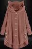 New Women's Size XXL Hooded Jacket with Cat Ears - Soft Brown, Easy-Care Hoodie 100% Polyester Machine Washable Stock photos added - 3