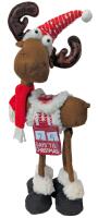 New The Best, Derpiest Plush Freestanding Moose Christmas Countdown Calendar EVER! 23" Tall