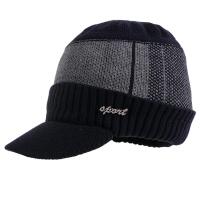 New O/S Knit Cap-Brim Sherpa-Lined Winter Hat