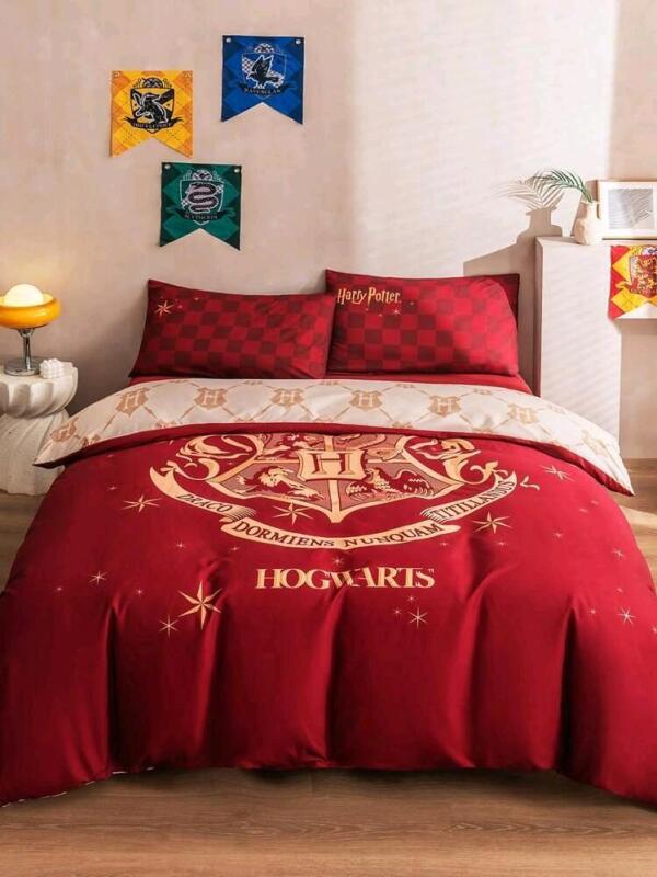 New 200cm &times; 230cm Wizarding World of HARRY POTTER Zippered Double-Sided Duvet Cover & 2 Pillow Cases