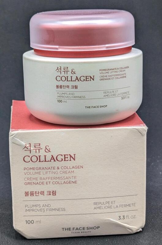 [See Desc] The Face Shop COLLAGEN Pomegranate Volume Lifting Cream, Plumps & Improved Firmness, 1ml