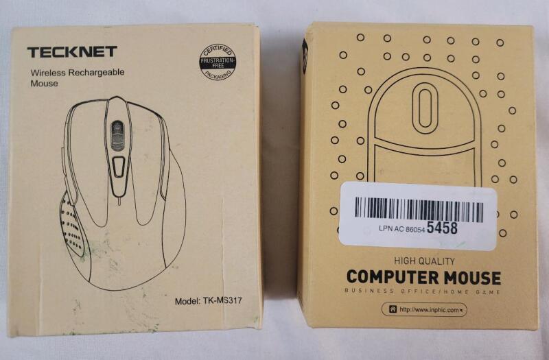 As New - Two (2) Wireless Computer Gaming Mouse . Both Include Nano Receiver