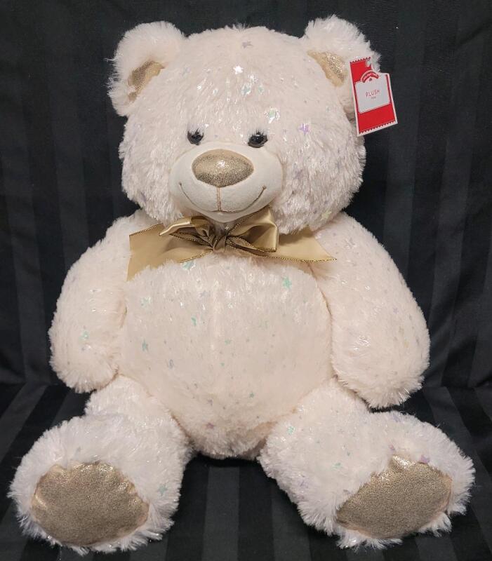 New - Holiday Time Plush 19" Teddy Bear .