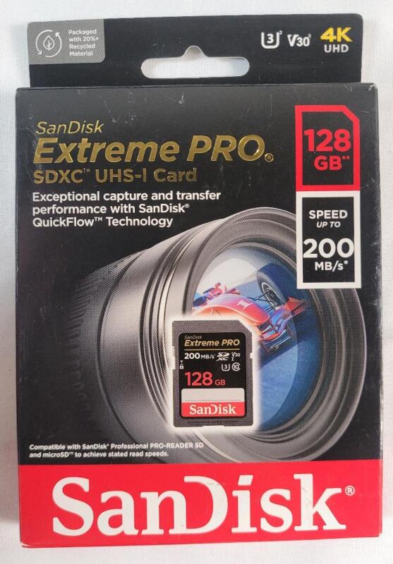 New - SanDisk 128gb Extreme Pro SDXC UHS-I Card .