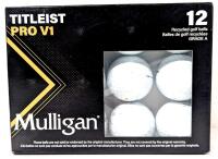New 12-Pack TITLEIST PRO V1 Mulligan Recycled Golf Balls