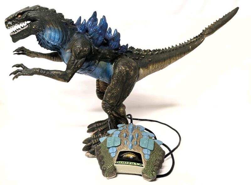 Vintage 1998 Toho FAST ATTACK GODZILLA Remote Control Toy, 12 5" Tall, Only Right Button Works (Moves Forward, Making Stomping Sounds), Sold As-Is