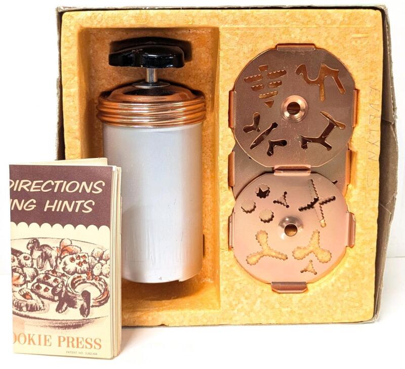 Vintage MIRRO USA Dial-A-Cookie Press M-0357-22, Appears Unused & With Original Box