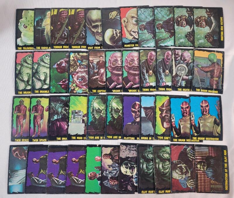 Vintage 1964 Topps OUTER LIMITS TV Show Trading Card Singles . 44 Trading Cards , Not Complete Set (32/50 set) - Will Include Doubles