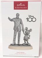 New 2003 Hallmark DISNEY 100 "Partners" Wakt Disney & Mickey Mouse Christmas Tree Ornament, 5" Tall