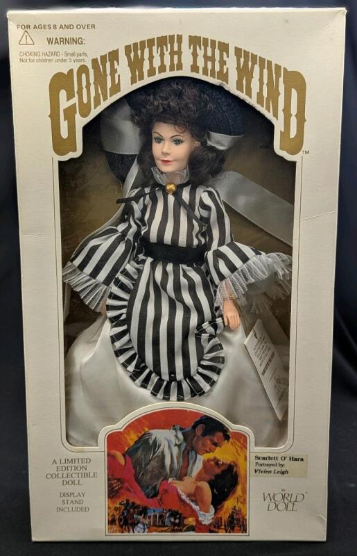 Vintage 1989 GONE WITH THE WIND Limited Edition Collectable SCARLET O'HARA Doll 71163, Approx 12", Never Removed From Box