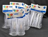 6 New Packs of 25 Clear Plastic "Party Cups" (AKA Shot Glasses), 1.5* Tall Each,