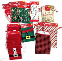 53 New Small Drawstring Christmas Gift Bags Up To 9" Long