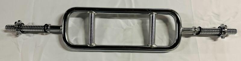 As-New Tricep Bar, Dual Grip Exercise Bar with Threaded Ends, 35&rdquo; Long