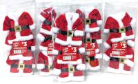 15 New 4.25" Long Santa Suit Christmas Ornaments