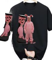 New A Christmas Story Ralphie & Pink Bunny Graphic Tee - Size XL Vintage Movie Shirt, Soft Breathable 100% Cotton Unisex T-Shirt Unisex Aunt Clara&rsquo;s Socks with same Design-see more in description