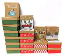 18 New Small Christmas Gift Boxes, 4 Designs, 4.75" &times; 4.75" &times; 2.15"