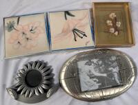 5 Vintage to Newer Frames/art. Largest Measures 9.5" by 6"