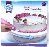New Round 10.7" Cake Turntable, Spinning Platform For Easy Cake Decorating