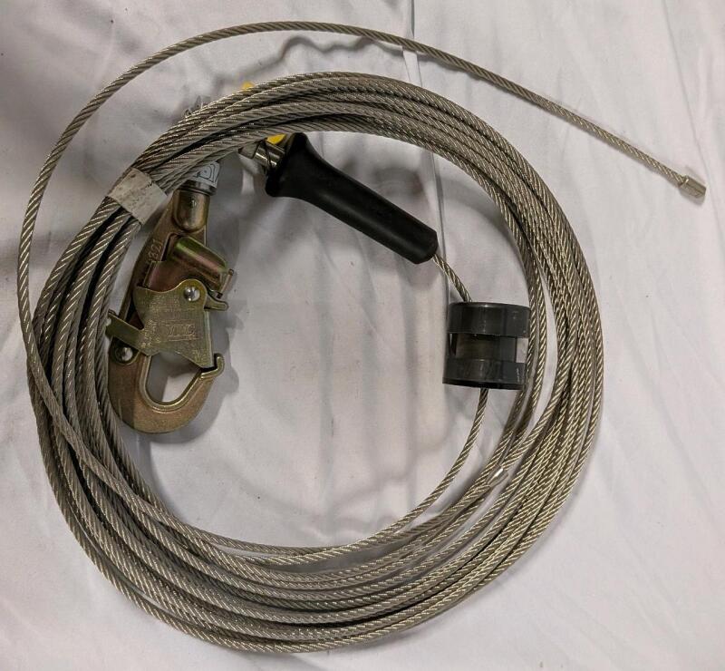 3M&trade; DBI-SALA&reg; Sealed-Blok Galvanised Cable Assembly, 3900105, with hook. Exact Length unknown, more than 20 Feet.