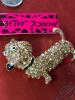 Champagne Rhinestone Crystal Encrusted Alloy Cute Dachshund Dog Brooch/ Pendant Tagged Betsey Johnson 2 x1.25&rsquo;&rsquo; approximate - 4