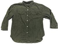 New Size 1XL Women's Corduroy Snap Button-Up Shirt