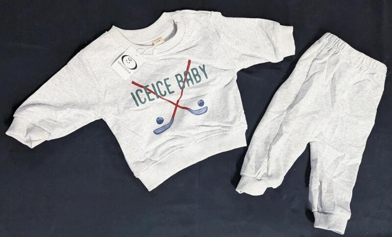 New Size 6-12 Months MiniOlie 2pc ICE ICE BABY Crewneck Sweater & Sweatpants Set