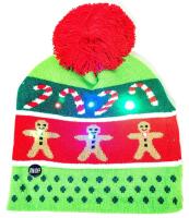 New O/S Teen to Adult Light-Up Christmas Beanie