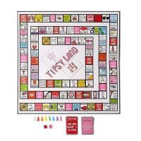 New TIPSYLAND Adult Board Game With Cloth Game Board & Handy Storage Box, 19.5" &times; 19.5