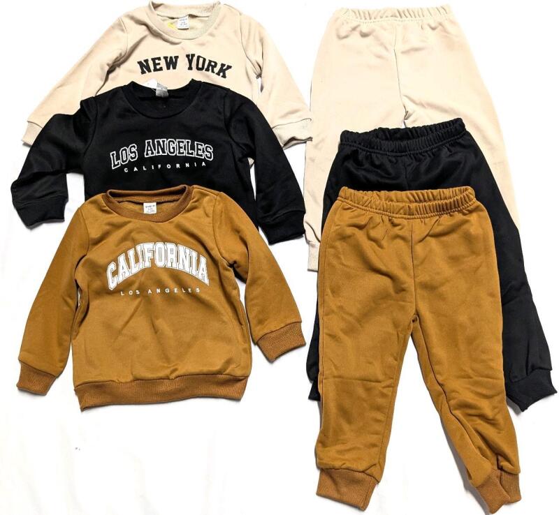 6pc New Size 18-24 Months Jogging Pants And Crewneck Sweater Sets