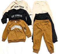 6pc New Size 18-24 Months Jogging Pants And Crewneck Sweater Sets