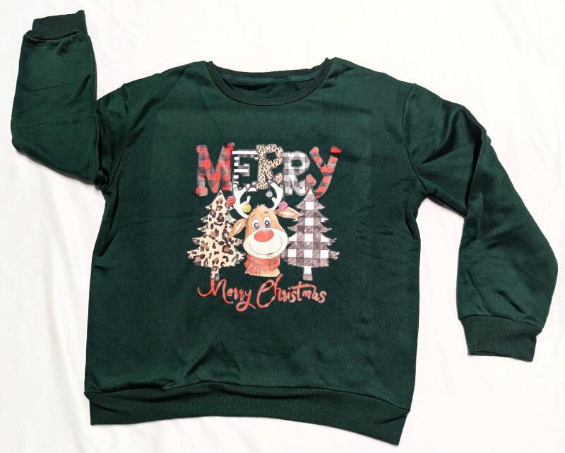 New Size Med Men's Christmas Print Sweatshirt