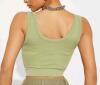 New Size Small Women's Celeste Ribbed Seamless Tank Green . - 2