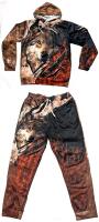 New Size XXL Men's 2-Piece Wolf All-Over Print Hoodie & Jogging Pants Set