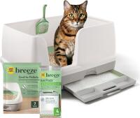 New Purina Tidy Cats Litter System, Non-Clumping, Breeze XL All-in-One Odor Control & Easy Clean Multi Cat Box - 18 lb. Box
