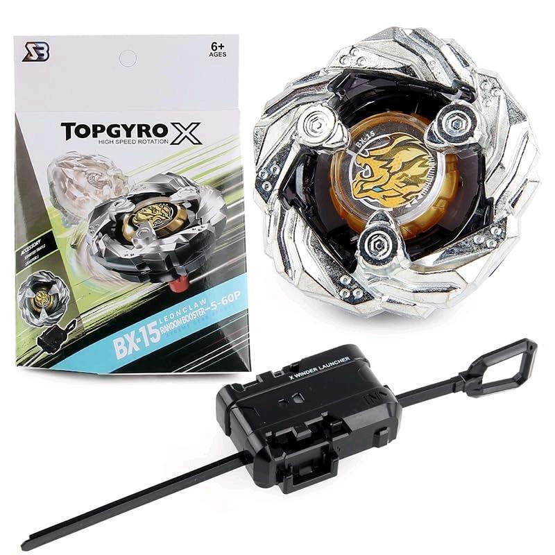 New B-Qtech TOPGYRO X BX-15 Leon Claw Random Booster 5-60P Battling Metal Spinning Top