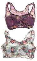 New Size SM-MED Women's Comfortable Lace Full Coverage Sheer "Barely There" Bras (14" From Side to Side)
