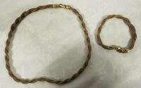 2 New Sarah Coventry Mesh Rope Chains, Includes Necklace and Bracelet