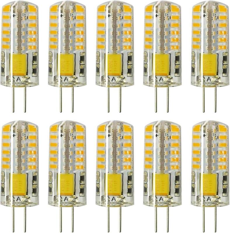 New 10pcs G4 LED Bulbs JC Bi-Pin Base Light Bulbs 3W AC/DC 12V 20W-30W T3 Halogen Bulb Replacement Landscape Bulbs