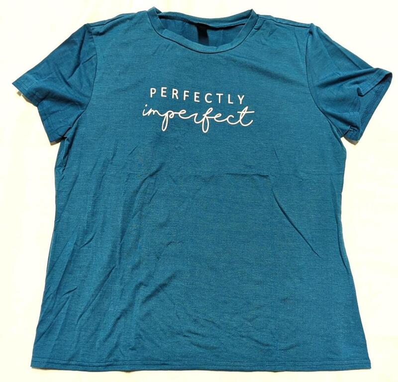 New Size XL Women's "Perfectly Imperfect" Graphic T-Shirt