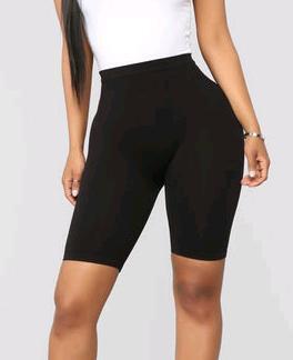 New - Women's Size Small Fashion Nova Effortless Seamless Biker Shorts , Black .