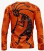 New Size XXL Men's Kokopelli Casual Long Sleeve T-Shirt with 3D Print - Vibrant Pattern, Round Neck 100% Polyester Machine washable stock photos added - 3