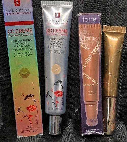 [See Desc] Erborian Face Cream SPF 25 Clair 45mL & Tarte Contour Makeup 12mL Medium Cool Bronze