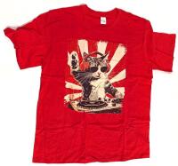 New Size LG Men's DJ Cat 100% Cotton T-Shirt