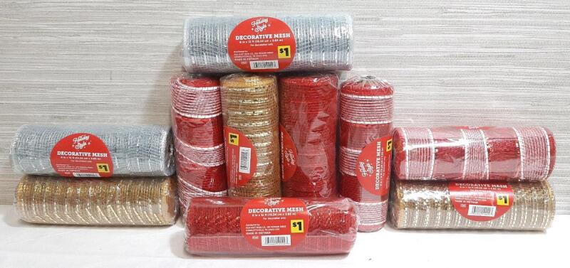 10 New Rolls of Decorative Mesh
