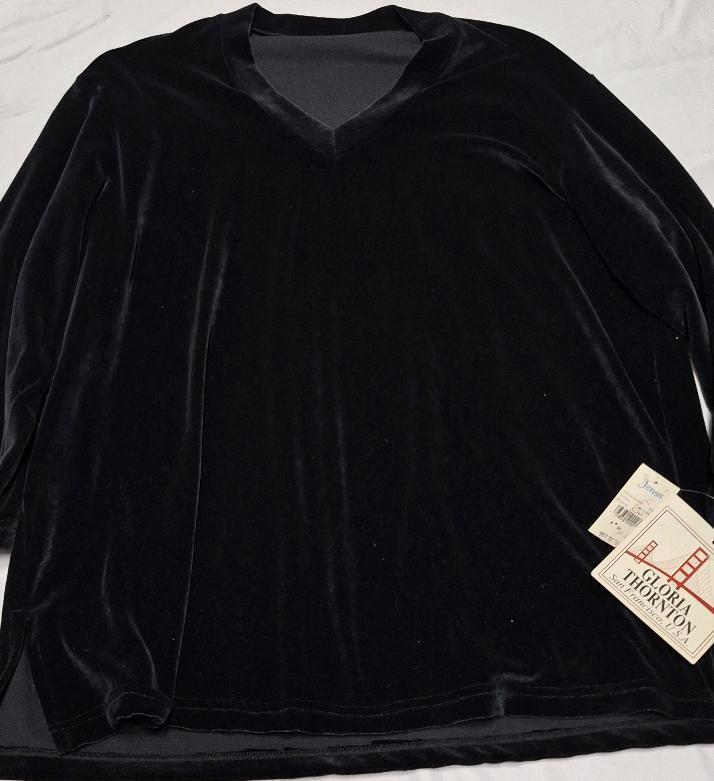 New Sz 3X Gloria Thornton Velour Top