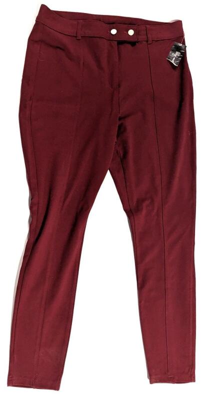 New Size XL Women's Lily Morgan Cabernet Autumn Flare Super Stretchy Pants