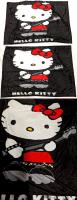 New Double Bed Size (138cm &times; 190cm) Punk Hello Kitty With Guitar Fitted Sheet & 2 Pillowcases