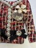 Stylish Tweed Jacket Brooch / Clip -Complete with Faux Pearls & Crystal Embellishments Jacket Arm Hold a Dangle Purse Charm approximately 2.25 x 2.5&rsquo;&rsquo; - 4